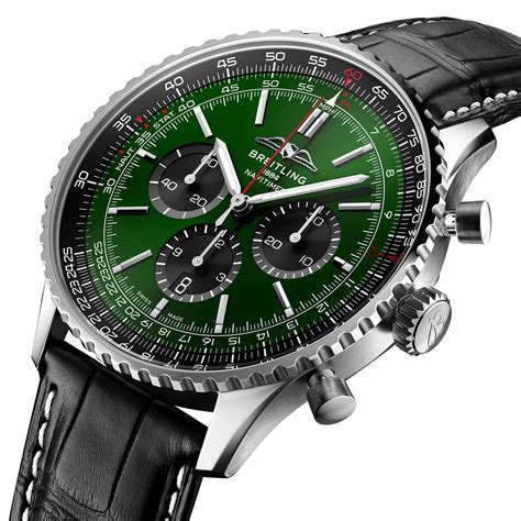 breitling men's navitimer1 b01 chronograph 46 with black crocodile strap|breitling b1 46 review.